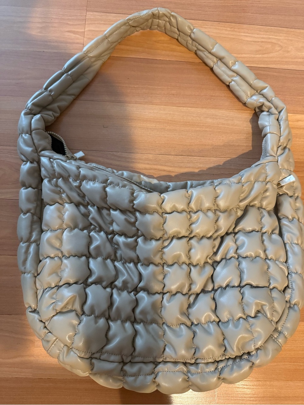 Do everything in love Puffer Hobo Bag in Beige